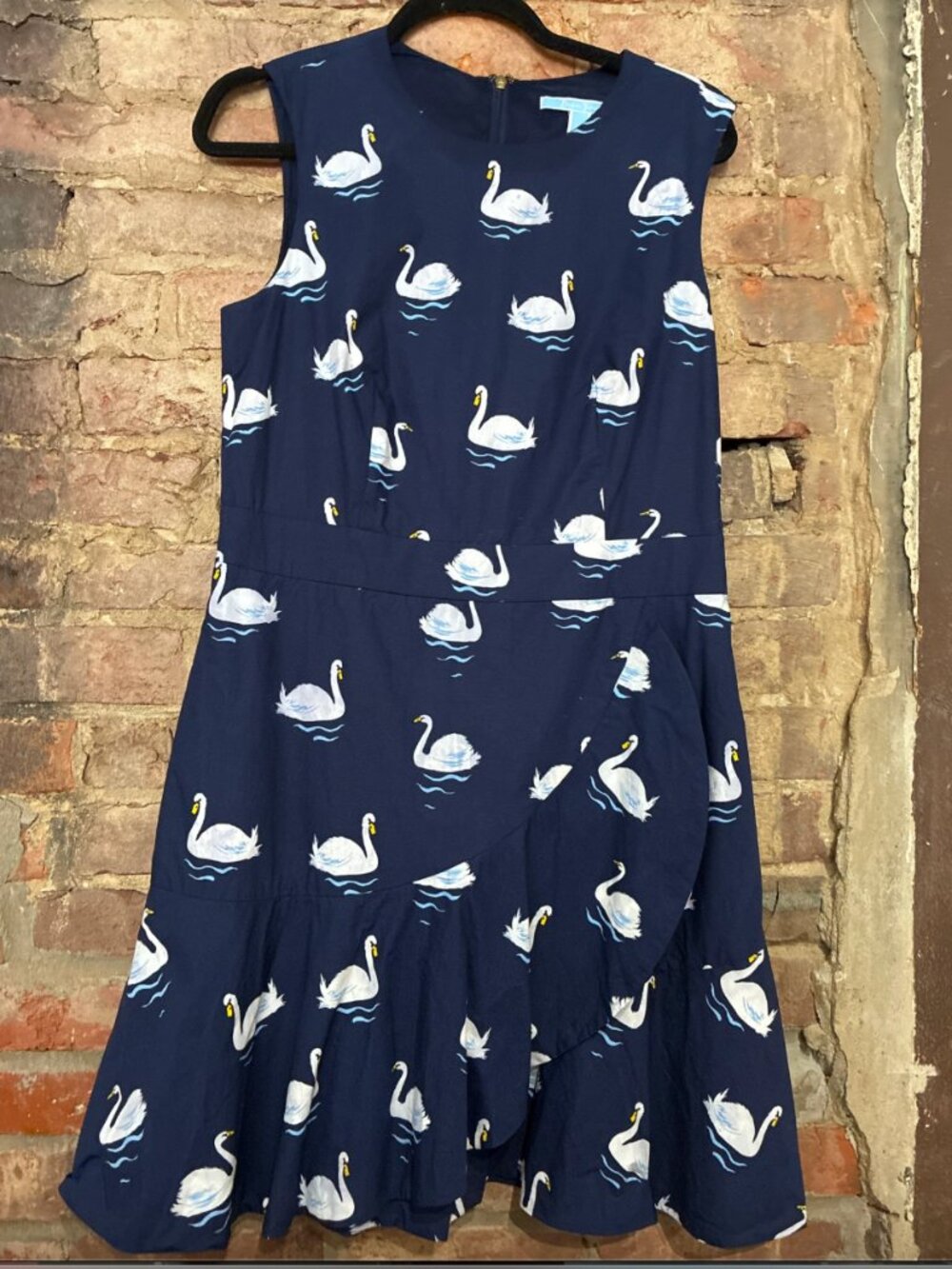 Draper James Navy Swan Dress